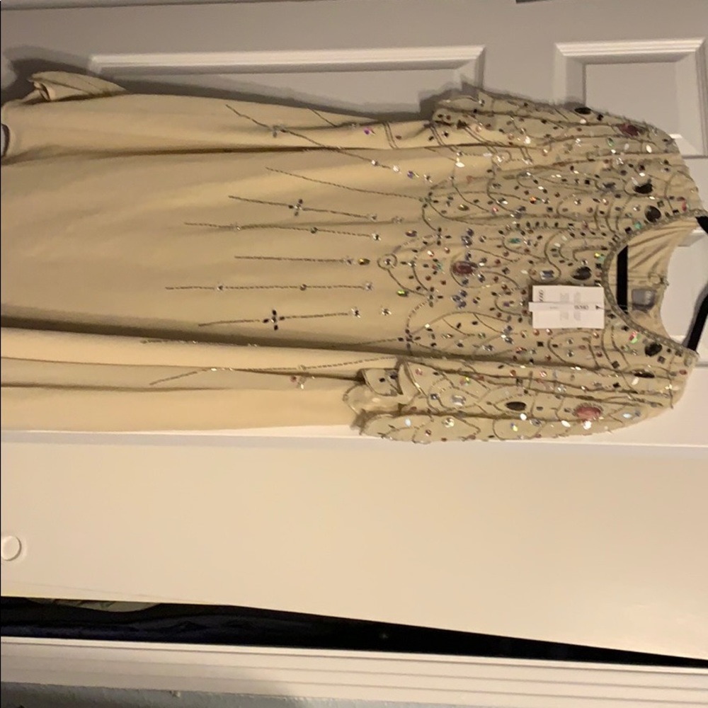 stone embellished swing dress